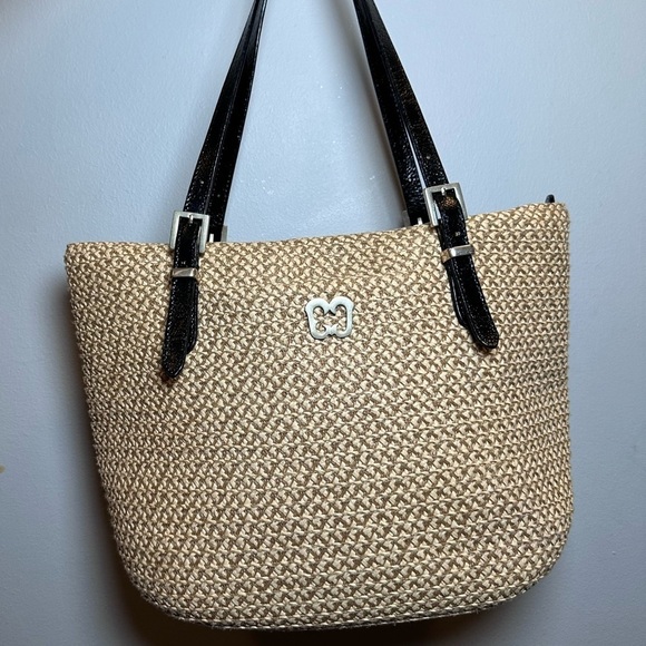 Straw tote bag re painted handles - Picture 11 of 11